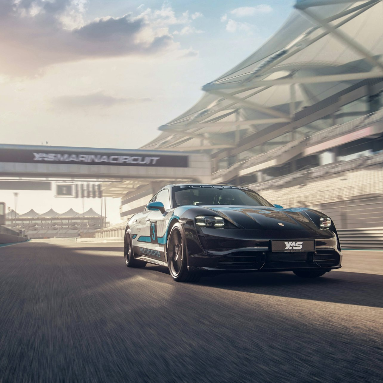 Experience the excitement of Yas Marina Circuit where you can drive the stunning electric Porsche Taycan Turbo or the Alfa Romeo Giulia Quadrifoglio on a legendary F1 track.
